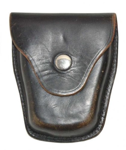 Koppeltasche aus leder - aus, schwarz
