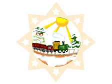 Fensterbild Deko "Zug" 23 cm