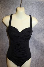 BADEANZUG SCHWIMMANZUG GRÖSSE 38 (75) B SCHWARZ UNI BLAU SCHAUMSTOFF ANITA