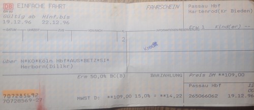 Deutsche bahn fahrschein - deutsche,