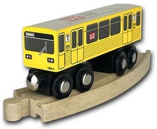 Holzeisenbahn Lok Berlin BVG Linie U2 Gisela (historisches Design) - U-Bahn NEU