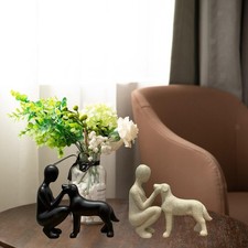 Mann und Hund Statue Tisch