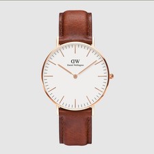Daniel Wellington Designer Armbanduhr Braun/Rosegold 40mm Sammler