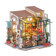 Rolife Puppenhaus 1:24 DIY Holz LED Puppenhaus Miniatur Kit Emilys Blumenladen