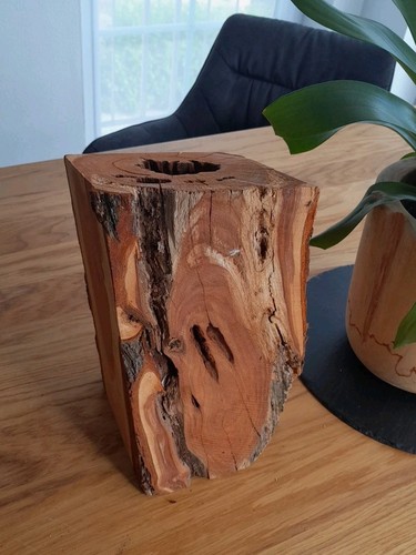 Deko holzklotz stele 15cm - holzklotz,