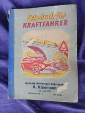 Lehrbuch für Kraftfahrer Fahrschule Buch Kleemann Duisburg ca. 40er 50er Jahre