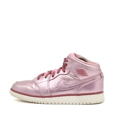 Nike Damen Air Jordan 1 Mid Schuh Rosa Leder Mid-Top Kult-Design Sneaker EU 38