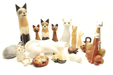 Konvolut verschiedene Katzen Kätzchen Figuren Skulptur Deko, D4.8