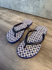 tommy hilfiger damen Flip Flops 37 Blau Neu Ungetrahe