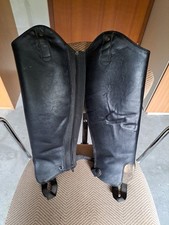 Stiefelschäfte Leder Schwarz für Dressur und Springen (Reitletten)