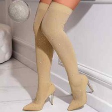 Stiefel Frau Oben Up Knie 11