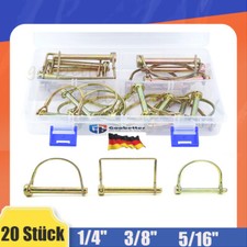20 Tlg Sicherungsstift für Bauernhof Anhänger Verzinkt Splinte Sicherungsbolzen