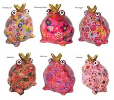 Spardose Frosch Pink Serie aus Keramik Pomme Pidou Sabo Design