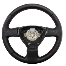 VW Caddy 2K Golf 5 Plus Eos Leder Lenkrad rote Naht neu bezogen 1K0419091AG