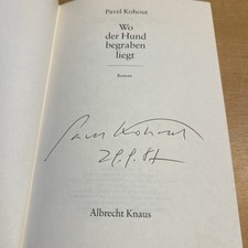 Pavel Kohout signiert Buch