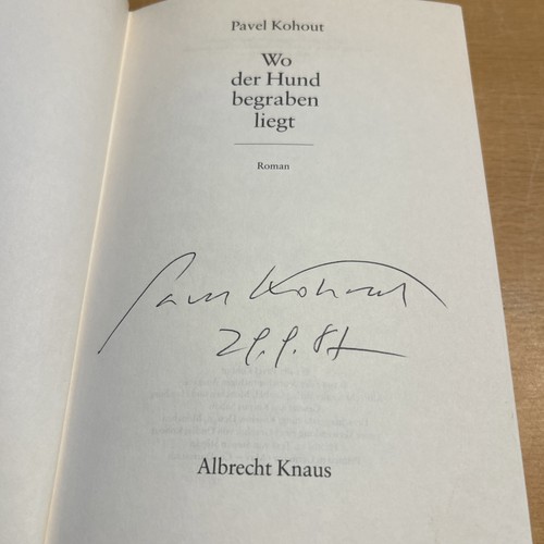 Pavel kohout signiert buch - kohout,