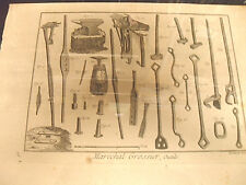 8 Stiche aus 1734 - 1786 von Benard Direxit. Gold/Silberschmiede-Werkzeuge. 