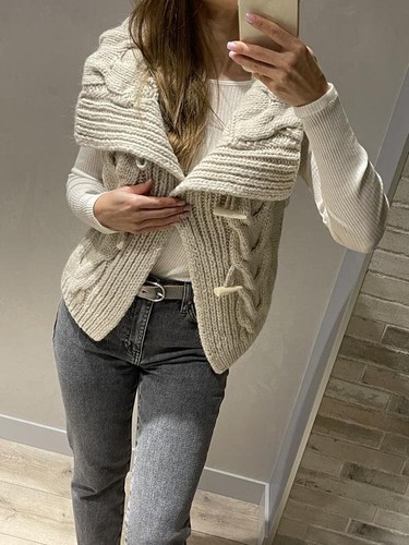 Women drykorn cardigan - cardigan, beige