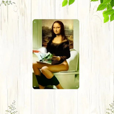 Blechschild Mona Lisa auf