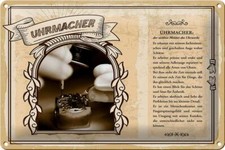Blechschild Berufe Uhrmacher