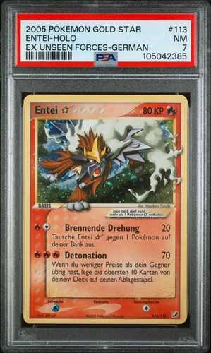 Entei gold star holo - entei, ex