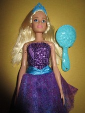 B-316) BLONDE BARBIE PRINZESSIN MATTEL 2013 ANGEGOSSENER BODY+KLEID+KRONE+SCHUHE