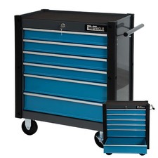 Werkzeugwagen Rollcontainer Werkstattwagen 78 x 64 cm Grün 6 Schubladen Garage 