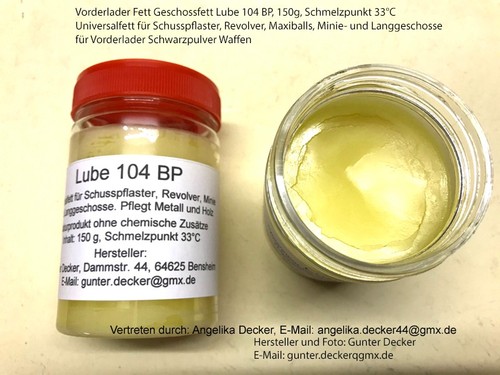 Vorderlader fett geschossfett - vorderlader,