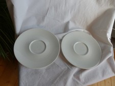 2 Unterteller Untertasse Teller für Tasse Porzellan Dibbern Fine Bone  18,5 cm