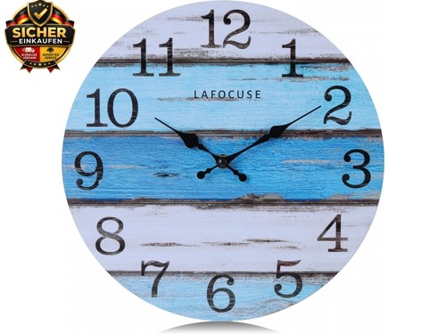 Marine wanduhr blau - marine,