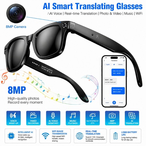 8mp wifi smart brille - 8mp,