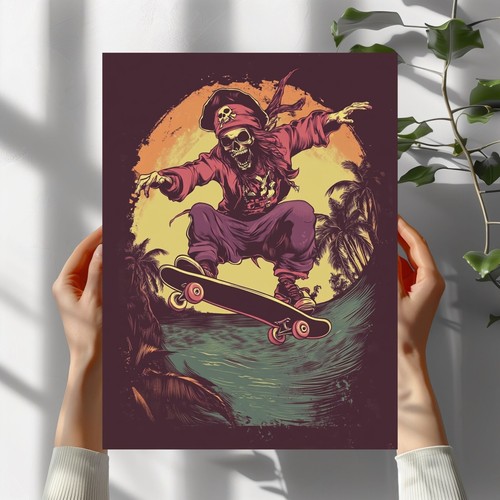 Piraten skateboard poster - piraten,