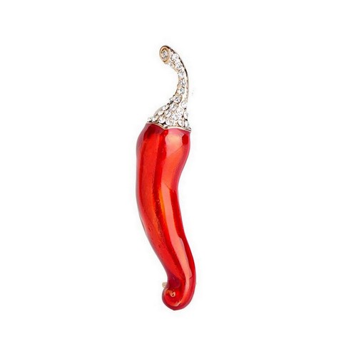 Schmuck brosche rote chili - rote,