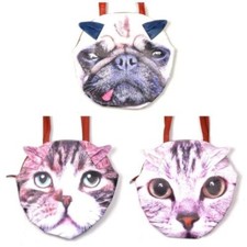 Katze Gesicht Mops Tasche Süß Kitsch Handtasche Neu BNWT Geschenk Hund Kätzchen
