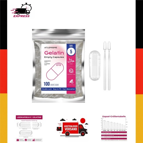 Leere hartkapseln größe - größe, 5