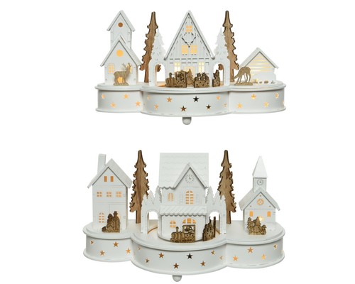 Led holzhaus weihnachtshaus - led,