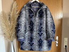Damen Steppjacke ~ Gr. 50 52 ~ blau weiß Gemustert ~ Übergangsjacke ~ Jacke Top