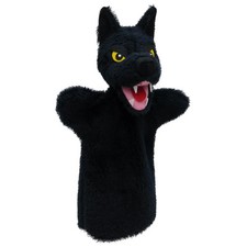 Handpuppe Wolf schwarz 28cm