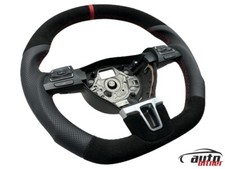 AUSTAUSCH Lenkrad Leder Alcantara Vw Golf 6 VI 5K Multifunktion DSG Abgeflacht