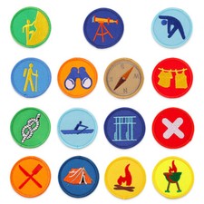 Set von 15 Kreis Patches