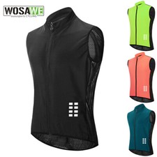 Herren Fahrradweste Weste Ärmellos Reflektierend Winddicht Frühling Herbst Jacke