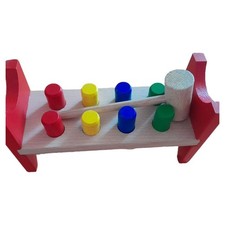 Eichhorn Klopfbank Holzspielzeug Kinder Motorikspielzeug Mehrfarbig Holz