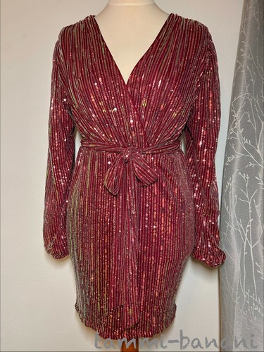 Paillettenkleid bordeaux