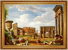 Ölbild Kolosseum Giovanni Paolo Pannini ÖLGEMÄLDE HANDGEMALT Gemälde F:60x80cm