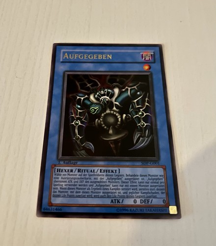 Karte aufgeben - yu-gi-oh!,