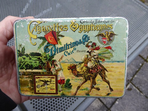Alte blechdose zigarettendose - blechdose,