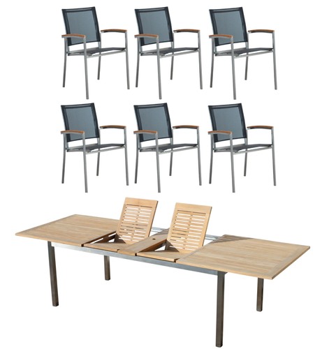 Gartengarnitur edelstahl teak - gartengarnitur,