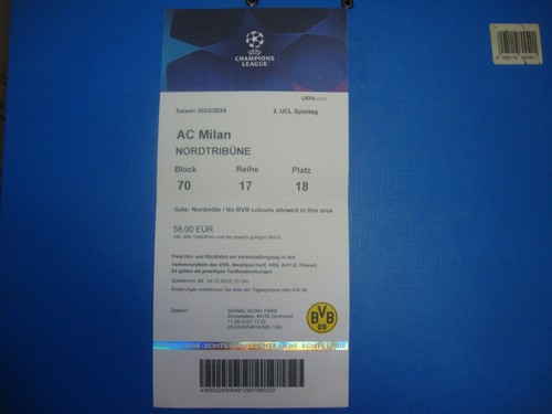 Ticket bvb dortmund ac - ticket,