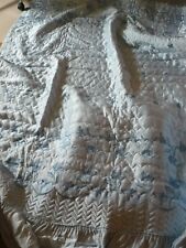 Tagesdecke hell blau 2 x 2,13 m  RETRO