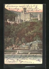 Ansichtskarte Stolzenfels, Blick zur Burg 1905 